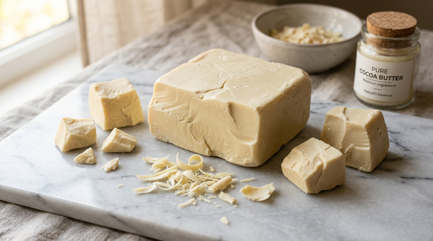 Smooth creamy cocoa butter blocks