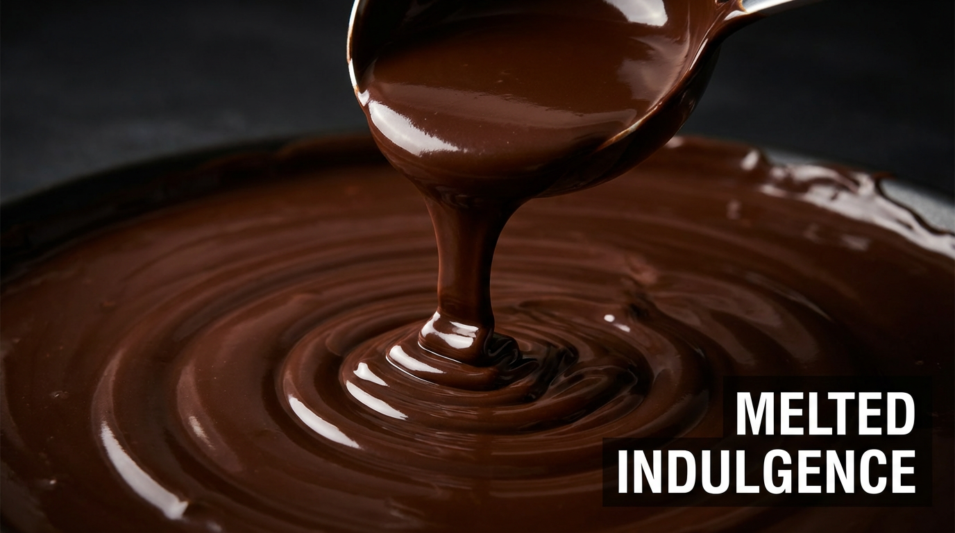 Smooth melted chocolate